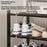82x26x94cm 6-Tier Metal Shoe Rack Foldable No Assembly Storage Organizer Shelf for Entryway Door - Black - 4