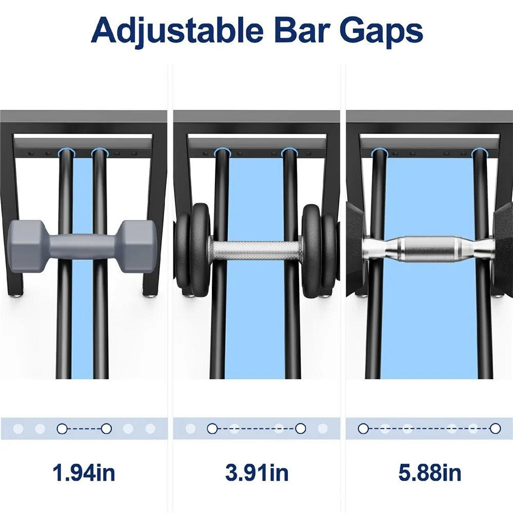 Adjustable Metal Dumbbell Rack 2-Tier Weight Storage Rack for Home Gym Kettlebell Dumbbells - 2