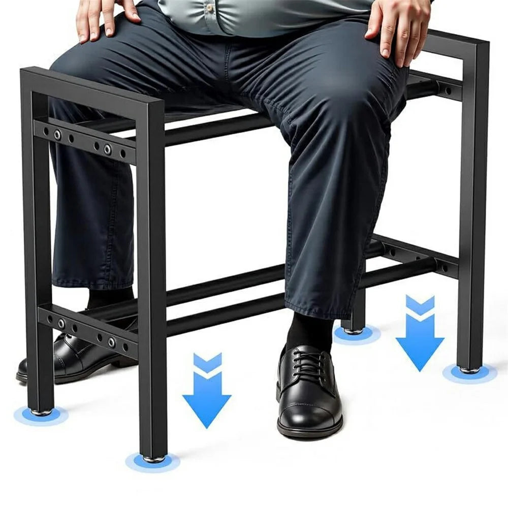 Adjustable Metal Dumbbell Rack 2-Tier Weight Storage Rack for Home Gym Kettlebell Dumbbells - 3