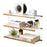 50x19x37cm 3-Tier Desktop Organizer Shelf Acrylic Wood Books Cup Storage Rack for Home Office Desk - Tea Color - 2