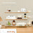 50x19x37cm 3-Tier Desktop Organizer Shelf Acrylic Wood Books Cup Storage Rack for Home Office Desk - Tea Color - 3