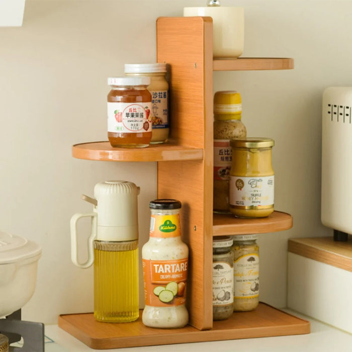 3-Tier Medium Size 23x11.5x41.5cm Desktop Cup Holder Organizer Bamboo Corner Storage Rack Kitchen Counter Mug Stand - 4