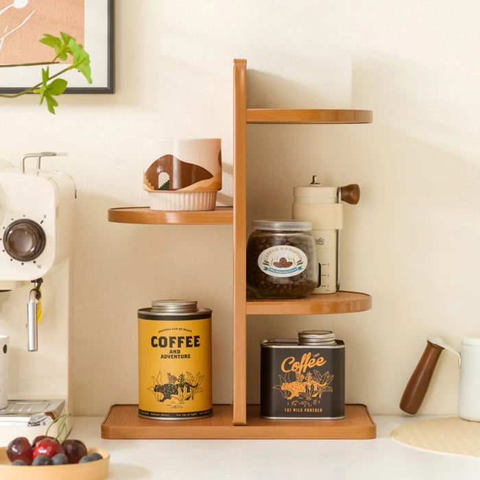 3-Tier Medium Size 23x11.5x41.5cm Desktop Cup Holder Organizer Bamboo Corner Storage Rack Kitchen Counter Mug Stand - 5