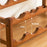 43x24x50cm 2-Tier Wine Rack for 8 Bottles Bamboo Desktop Wine Display Stand Bottle Glass Cups Holder - 3
