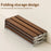 40x17.5x20cm 2-Tier Folding Desktop Storage Rack Bamboo Metal Cups Mugs Bar Countertop Organizer Shelf - 2