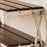 40x17.5x20cm 2-Tier Folding Desktop Storage Rack Bamboo Metal Cups Mugs Bar Countertop Organizer Shelf - 4