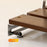 40x17.5x20cm 2-Tier Folding Desktop Storage Rack Bamboo Metal Cups Mugs Bar Countertop Organizer Shelf - 5