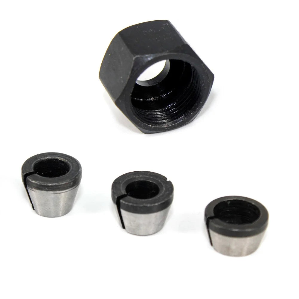 6PCS Router Collet Set Chuck Heads Screw Nut Adapter 6mm / 6.35mm / 8mm for Trimming Carving Machine Milling Cutter - 3