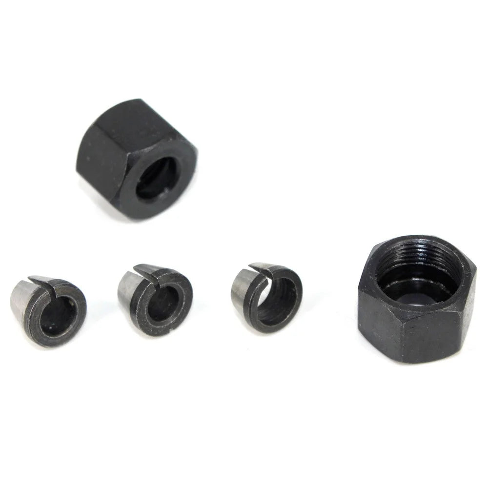 6PCS Router Collet Set Chuck Heads Screw Nut Adapter 6mm / 6.35mm / 8mm for Trimming Carving Machine Milling Cutter - 7