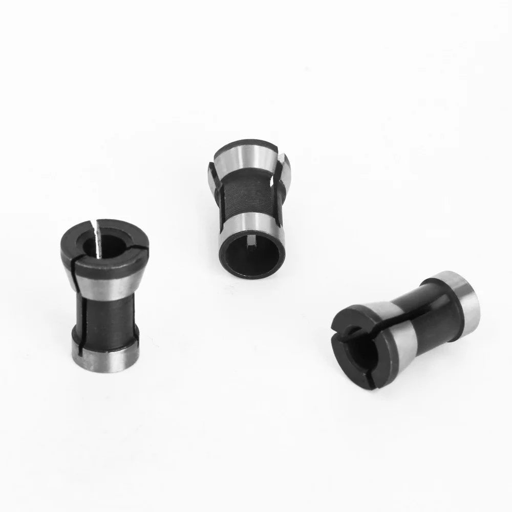 3PCS Router Collet Chuck 6mm 6.35mm 8mm Engraving Trimming Machine Clamping Adapter Converter for Woodworking - 7