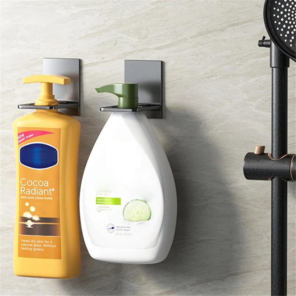 Shower Gel Bottle Hanging Holder Bathroom Washroom No Drilling Bracket Shampoo Hanger Rack Organizer - 6