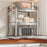 3-Tier Stainless Steel Microwave Rack Extendable 40-64cm Kitchen Counter Organizer with Hooks - 1