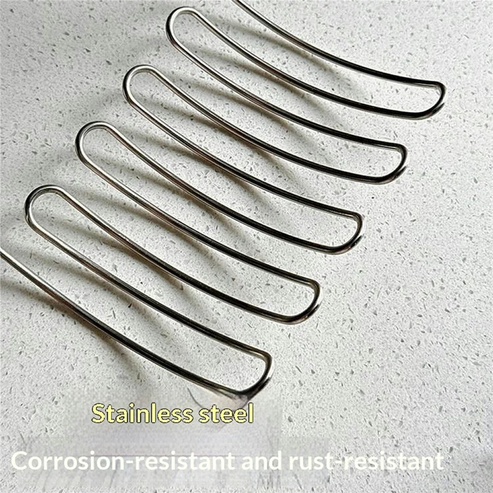Kitchen Sink Hanging Rack Stainless Steel Draining Organizer with U-Hook for Utensils - 2