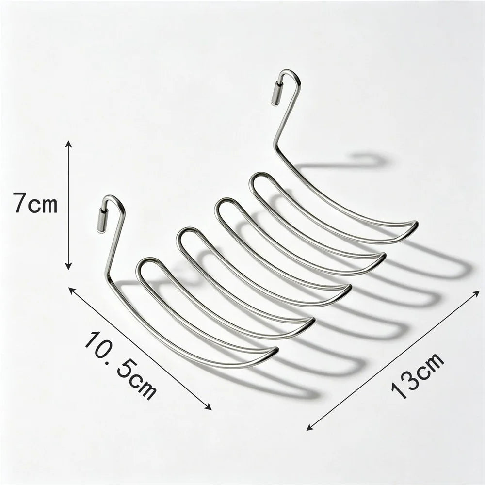 Kitchen Sink Hanging Rack Stainless Steel Draining Organizer with U-Hook for Utensils - 7