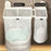2-Compartment Foldable Wall Mounted Laundry Basket Suction Cup No Drill Dirty Clothes Hamper for Bathroom - White - 7