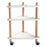 3-Tier Triangular Style Side Table Mobile Storage Cart Rolling Utility Cart Wood Frame ABS Tray Lockable Wheels Storage Rack for Kitchen Bedroom - 1