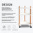 3-Tier Triangular Style Side Table Mobile Storage Cart Rolling Utility Cart Wood Frame ABS Tray Lockable Wheels Storage Rack for Kitchen Bedroom - 4