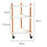 3-Tier Triangular Style Side Table Mobile Storage Cart Rolling Utility Cart Wood Frame ABS Tray Lockable Wheels Storage Rack for Kitchen Bedroom - 5
