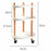 3-Tier Round Style Side Table Mobile Storage Cart Rolling Utility Cart Wood Frame ABS Tray Lockable Wheels Storage Rack for Kitchen Bedroom - 6