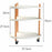 3-Tier Oval Style Side Table Mobile Storage Cart Rolling Utility Cart Wood Frame ABS Tray Lockable Wheels Storage Rack for Kitchen Bedroom - 6