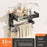 32x17x22cm 2-Tier Suction Cup Bathroom Shelf Foldable Wall Mount Storage Rack with Carbon Steel Towel Bar for Toilet Shower - Gunmetal Grey - 7
