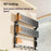 62x17x22cm 2-Tier Suction Cup Bathroom Shelf Foldable Wall Mount Storage Rack with Carbon Steel Towel Bar for Toilet Shower - Gunmetal Grey - 2