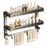 62x17x43cm 3-Tier Suction Cup Bathroom Shelf Foldable Wall Mount Storage Rack with Carbon Steel Towel Bar for Toilet Shower - Gunmetal Grey - 1