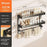 62x17x43cm 3-Tier Suction Cup Bathroom Shelf Foldable Wall Mount Storage Rack with Carbon Steel Towel Bar for Toilet Shower - Gunmetal Grey - 7