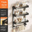 42x17x64cm 4-Tier Suction Cup Bathroom Shelf Foldable Wall Mount Storage Rack with Carbon Steel Towel Bar for Toilet Shower - Gunmetal Grey - 7