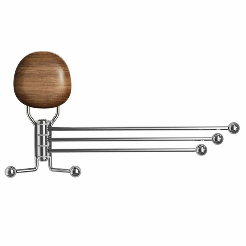 No-Drill Multi-Rod Suction Cup Pebble Rotating Towel Holder Wall Mount 270 Degree Swivel Storage Rack for Bathroom Kitchen Balconies Entryways - 1