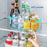 360 Degree Rotating Refrigerator Storage Organizer Tray PET Construction Kitchen Spice Rack for Fridge - Transparent - 2