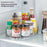 360 Degree Rotating Refrigerator Storage Organizer Tray PET Construction Kitchen Spice Rack for Fridge - Transparent - 3