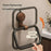 Retro Foldable Walnut Towel Ring Rack 180 Degree Flip No-Drill Suction Cup Aluminum Ring Tower Holder for Bathroom - Black Walnut  /  Black Ring - 3