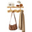 4 Hooks Wavy Wood Wall Mounted Coat Hanging Rack with Storage Shelf No Drill Bamboo Entryway Organizer - Natural Color - 1