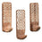 3Pcs Wooden Wall Hooks Handmade Geometric Pattern No Drill Adhesive Door Hooks for Towel Hat Coat - 1