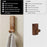 3Pcs Wooden Wall Hooks Handmade Geometric Pattern No Drill Adhesive Door Hooks for Towel Hat Coat - 4