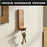 3Pcs Wooden Wall Hooks Handmade Geometric Pattern No Drill Adhesive Door Hooks for Towel Hat Coat - 6