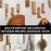 3Pcs Wooden Wall Hooks Handmade Geometric Pattern No Drill Adhesive Door Hooks for Towel Hat Coat - 7