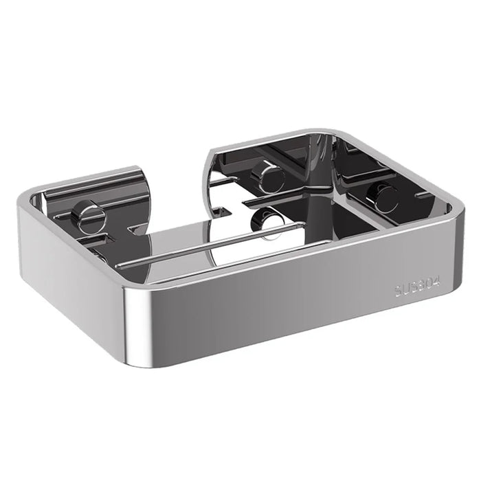 304 Stainless Steel Soap Dish Wall Mounted No Drill Bathroom Organizer Drain Soap Holder - 1
