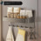 Magnetic Entry Door Hook Rack No Drill Kitchen Refrigerator Side Storage Organizer with 5 Hooks - Gunmetal Grey - 2