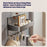 Magnetic Entry Door Hook Rack No Drill Kitchen Refrigerator Side Storage Organizer with 5 Hooks - Gunmetal Grey - 5