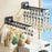 Folding Clothes Drying Rack 14 Clips Suction Cup Wall Mount Invisible Sock Underwear Hanger for Balcony - Gunmetal Grey - 6