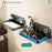 Folding Phone Stand Wall Mounted Bathroom Shelf 90 Degree Foldable Storage Rack Carbon Steel Waterproof Tissue Holder - Gunmetal Grey - 4