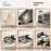 Folding Phone Stand Wall Mounted Bathroom Shelf 90 Degree Foldable Storage Rack Carbon Steel Waterproof Tissue Holder - Gunmetal Grey - 6