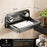Folding Phone Stand Wall Mounted Bathroom Shelf 90 Degree Foldable Storage Rack Carbon Steel Waterproof Tissue Holder - Gunmetal Grey - 7