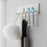 Wall Mounted Toothbrush Holder No Drill Installation 5-Slots Bathroom Toothbrush Razor Organizer - White  /  LH-428 - 6