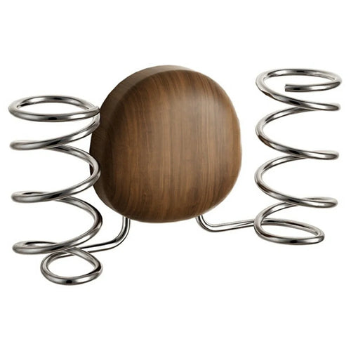 BYDOLL Wall-Mounted Suction Cup Double Electric Toothbrush Holder Walnut Wood 304 Stainless Steel Toothbrush Organizer for Bathroom - 1