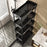 40x15x114cm 5-Tier Rolling Storage Cart Bathroom Gap Storage Rack Drainage Tray Design Mobile Trolley with Wheels - Black - 2