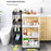 40x25x117cm 5-Tier Rolling Storage Cart Bathroom Gap Storage Rack Drainage Tray Design Mobile Trolley with Wheels - Black - 3