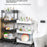 40x25x117cm 5-Tier Rolling Storage Cart Bathroom Gap Storage Rack Drainage Tray Design Mobile Trolley with Wheels - Black - 4